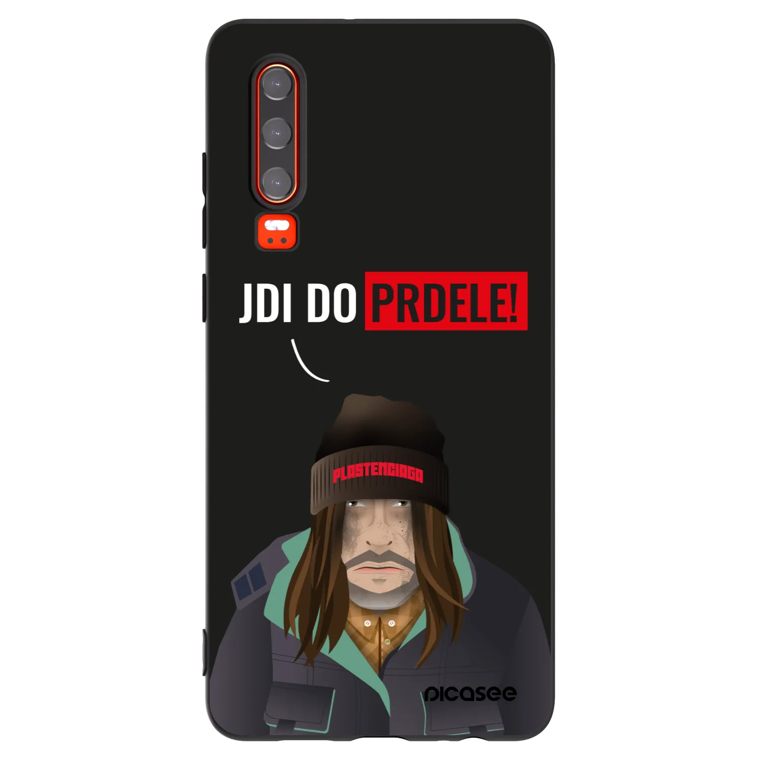 Picasee silikonowe czarne etui na Huawei P30 - Bezďák