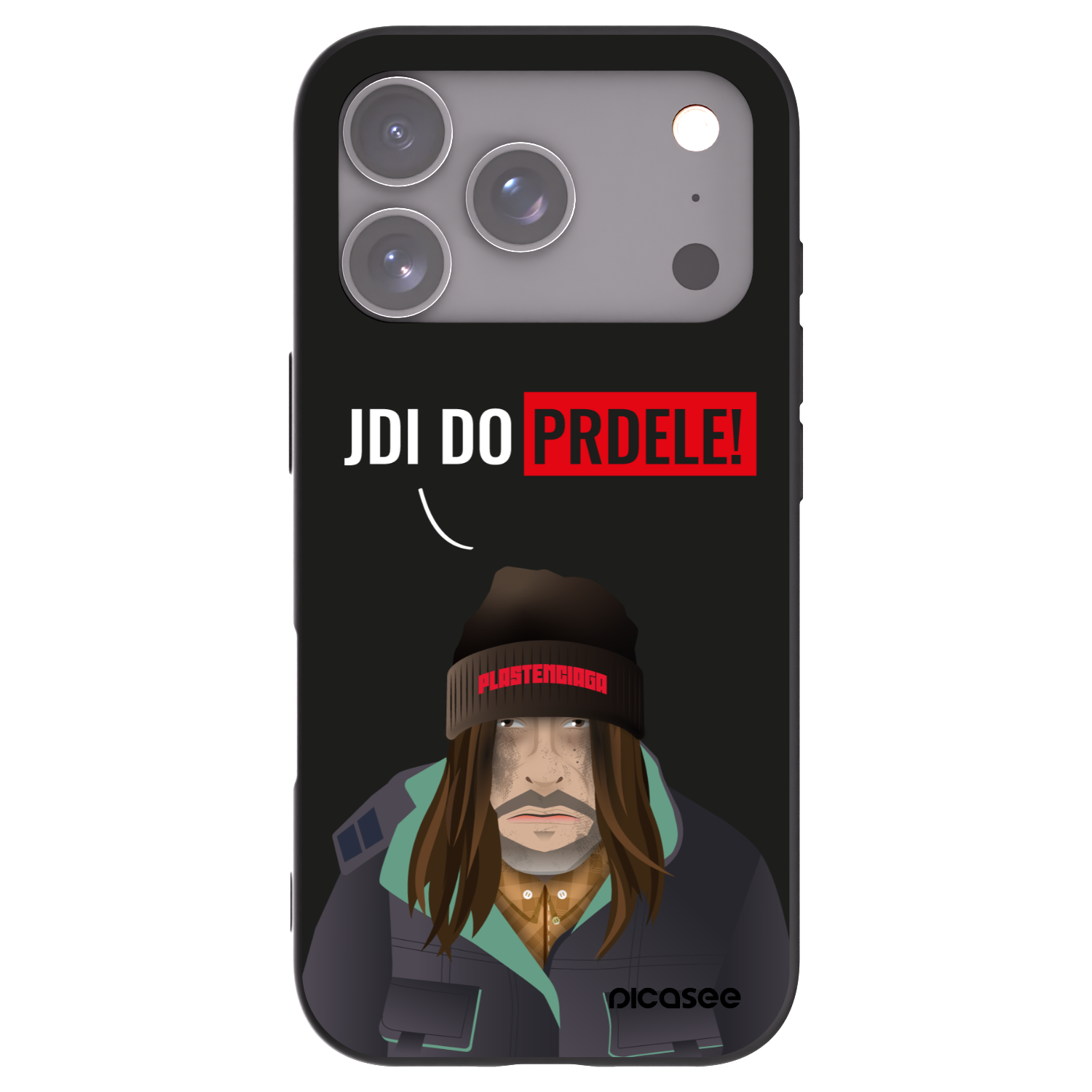 Picasee silikonowe czarne etui na Apple iPhone 17 Pro - Bezďák