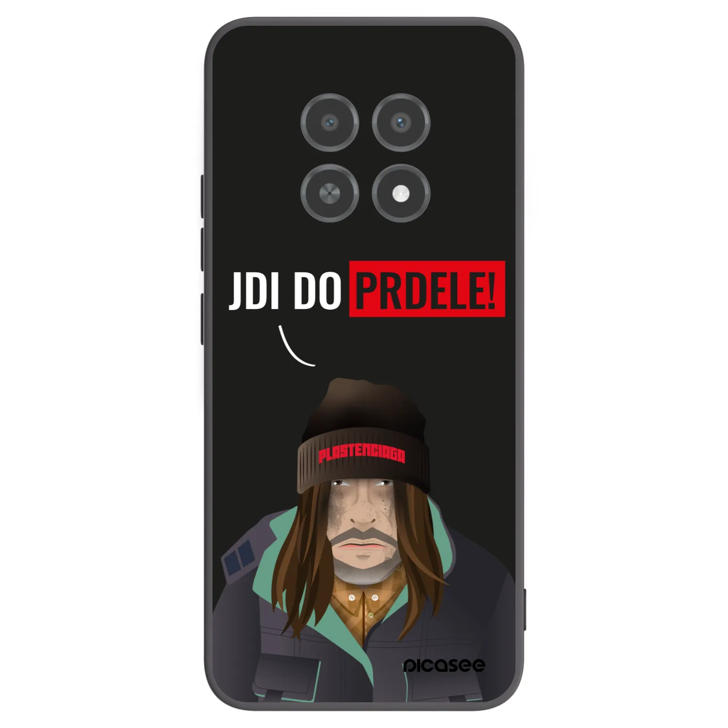 Picasee silikonowe czarne etui na Realme 12X - Bezďák