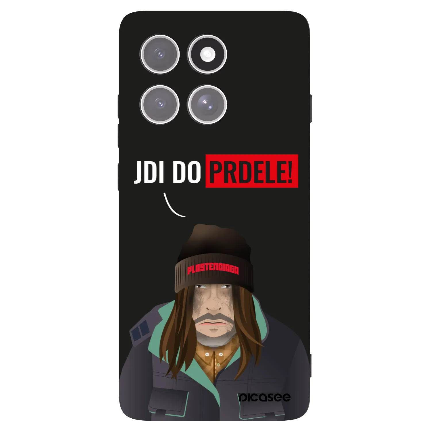 Picasee silikonowe czarne etui na Motorola Edge 60 Pro - Bezďák