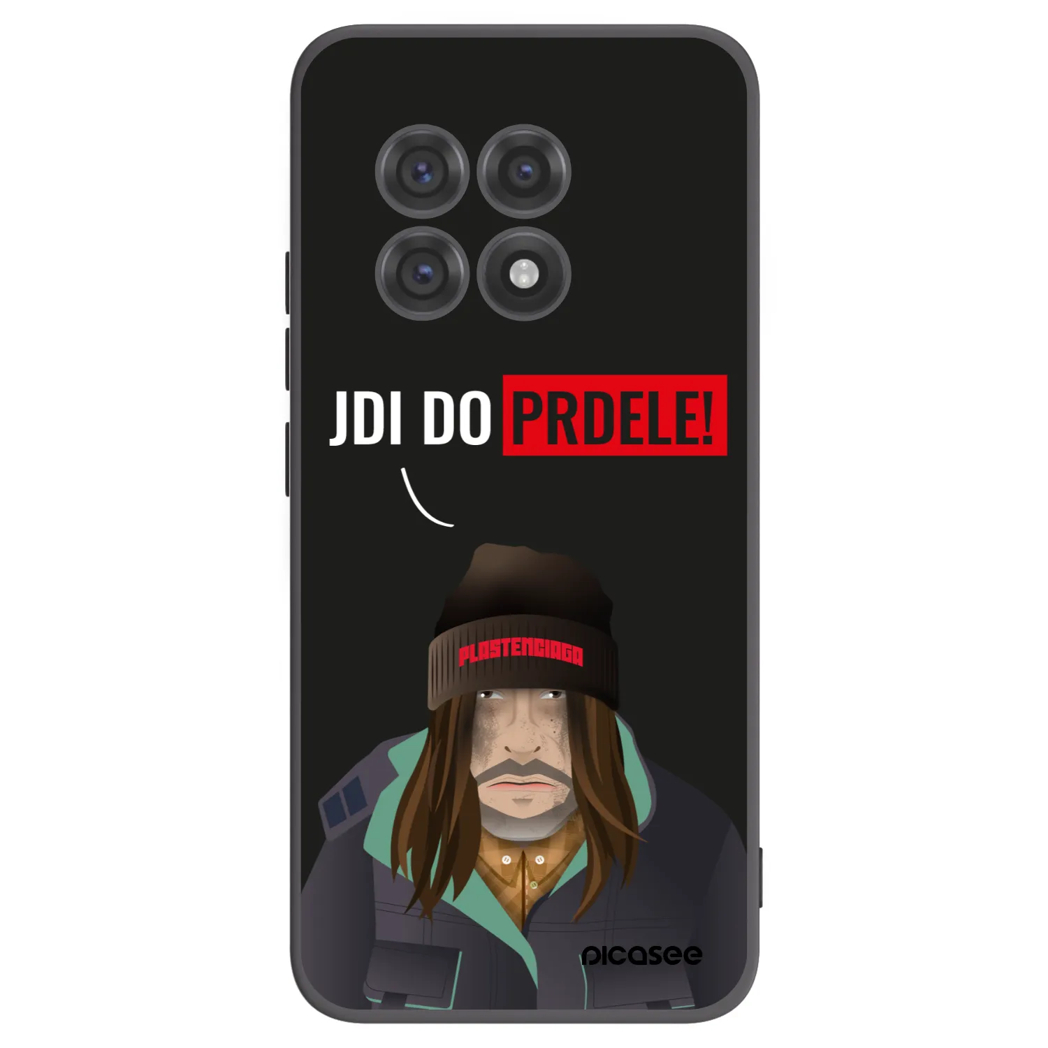 Picasee silikonowe czarne etui na OnePlus 13R 5G - Bezďák