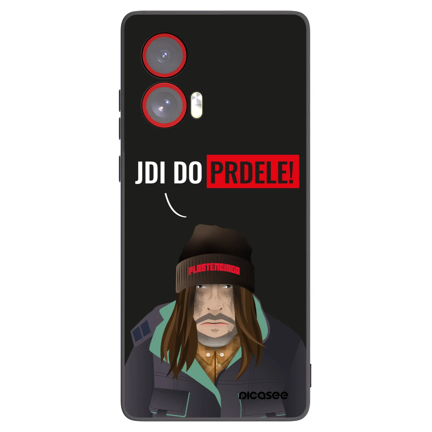 Picasee silikonowe czarne etui na Motorola Edge 50 Fusion - Bezďák