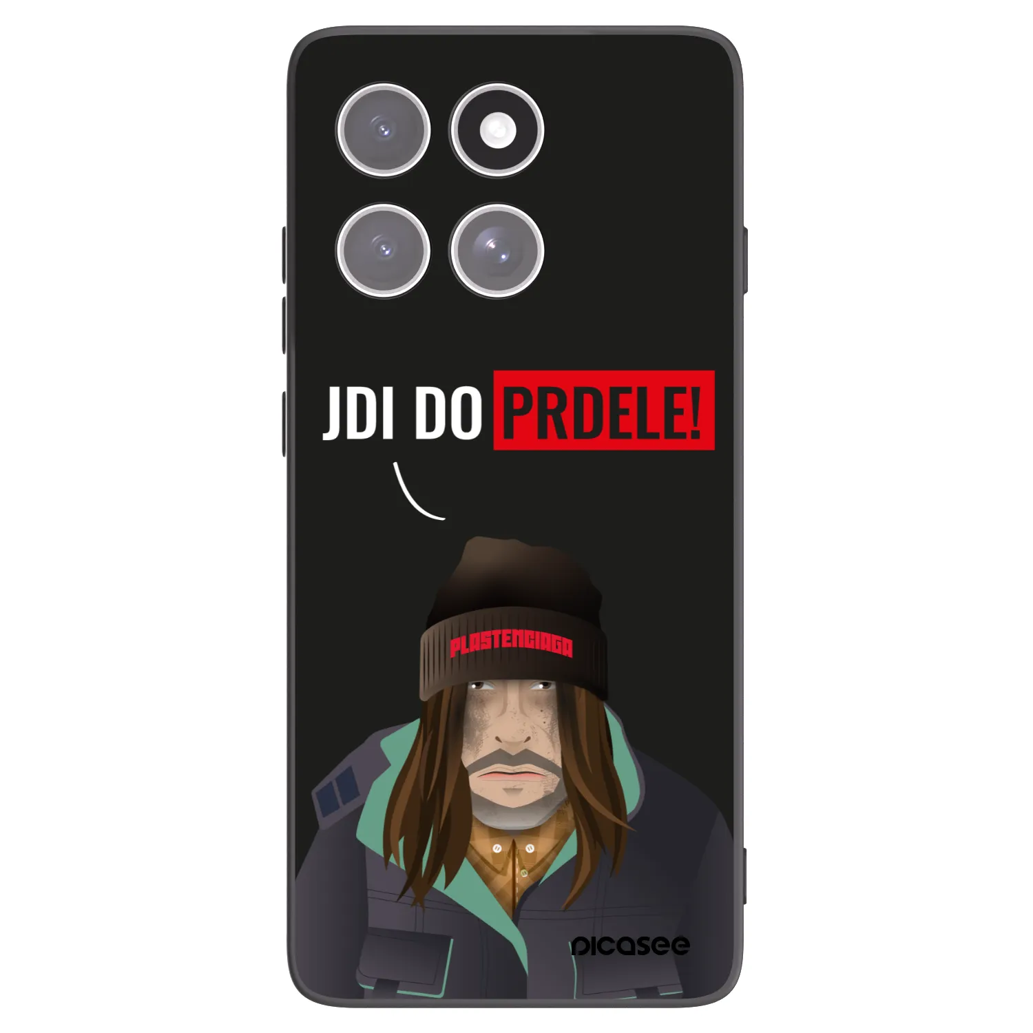 Picasee silikonowe czarne etui na Motorola Edge 60 Fusion - Bezďák