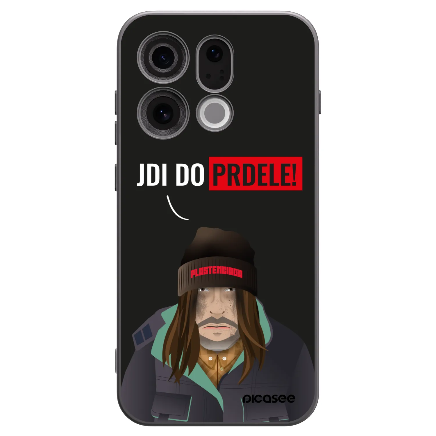 Picasee silikonowe czarne etui na OPPO Find X9 - Bezďák