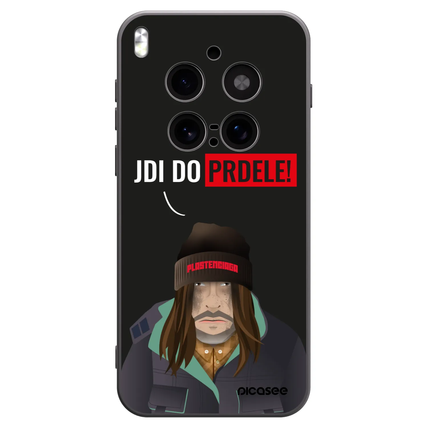 Picasee silikonowe czarne etui na Vivo X300 Pro - Bezďák