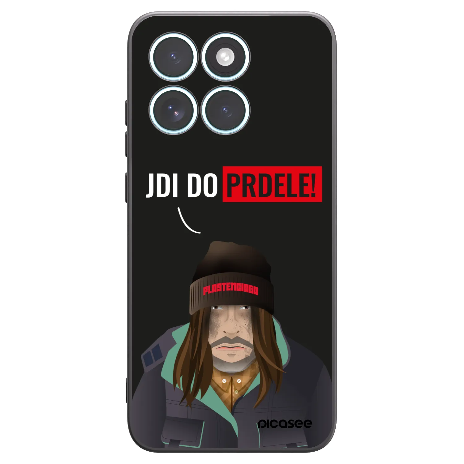 Picasee silikonowe czarne etui na Motorola Edge 70 Fusion - Bezďák