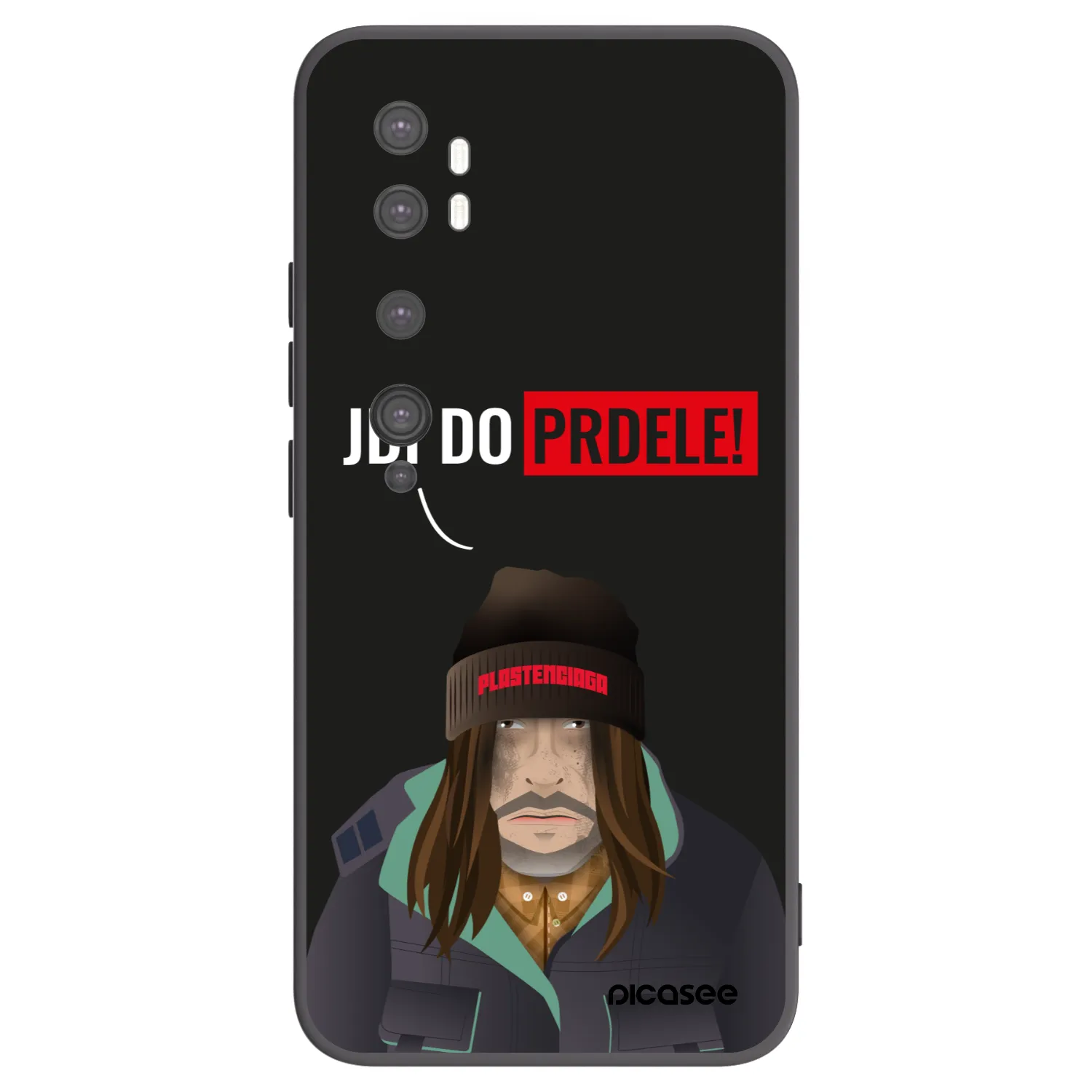 Picasee silikonowe czarne etui na Xiaomi Mi Note 10 (Pro) - Bezďák