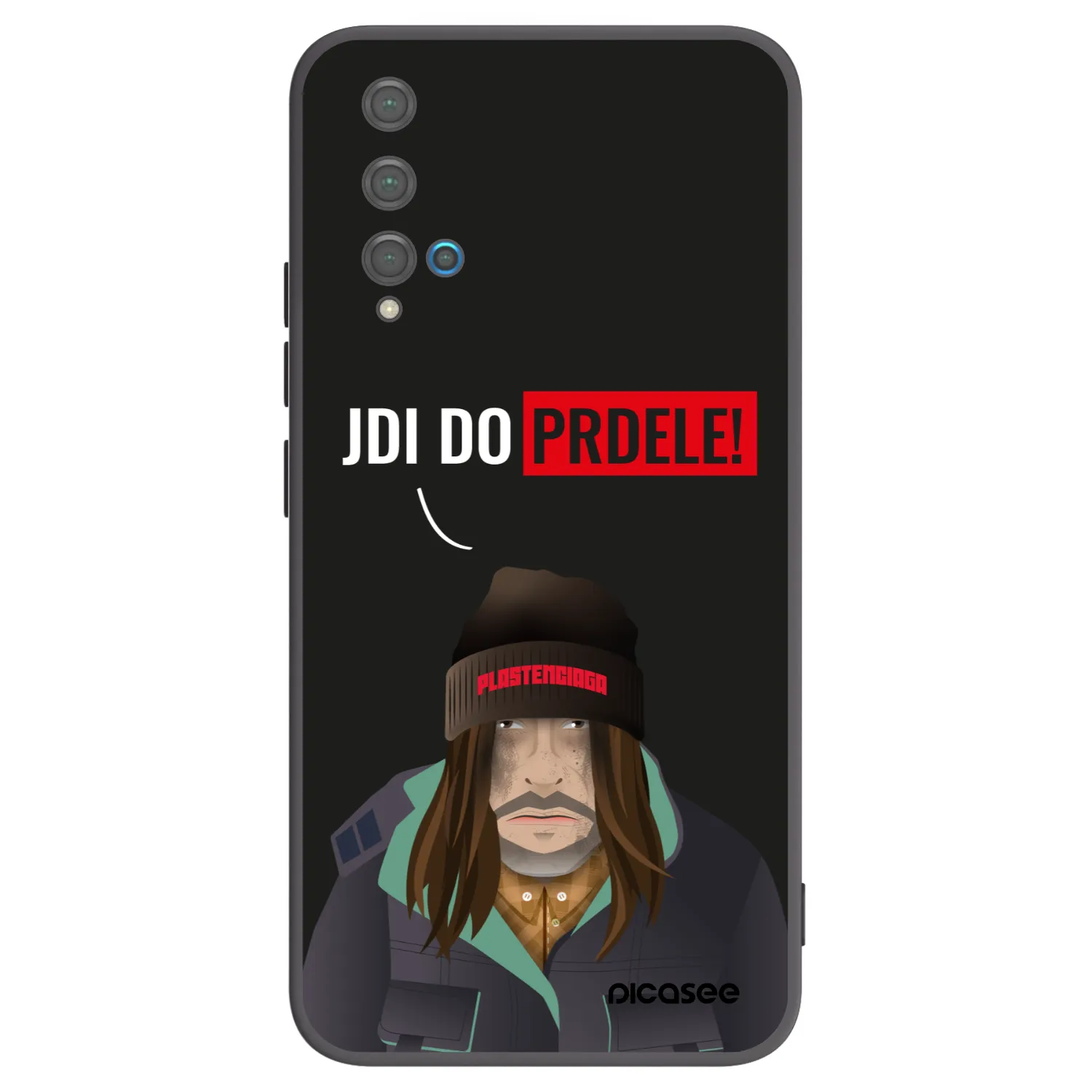 Picasee silikonowe czarne etui na Huawei Nova 5T - Bezďák