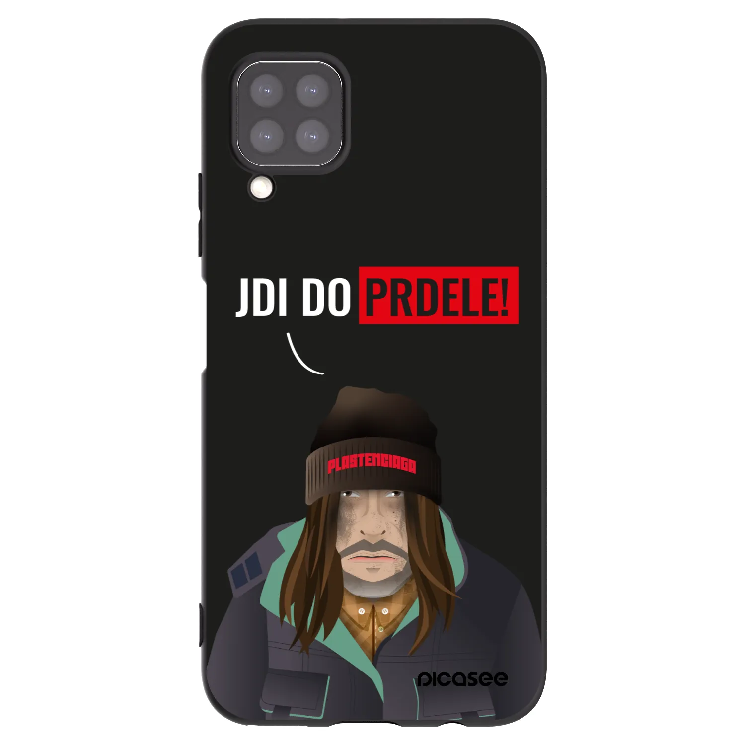 Picasee silikonowe czarne etui na Huawei P40 Lite - Bezďák