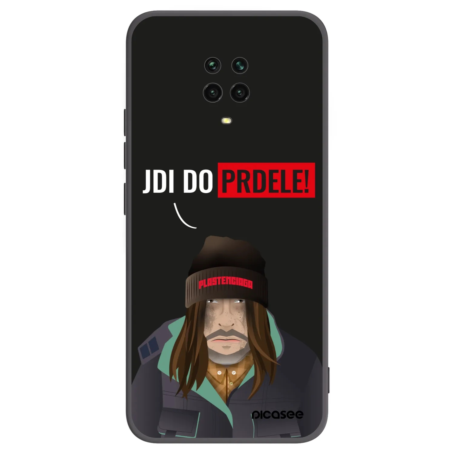 Picasee silikonowe czarne etui na Xiaomi Redmi Note 9S - Bezďák