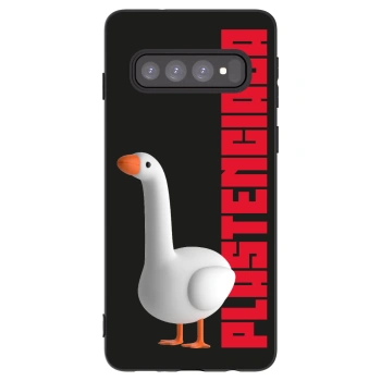 Picasee silikonowe czarne etui na Samsung Galaxy S10 G973 - Kiky Ricky