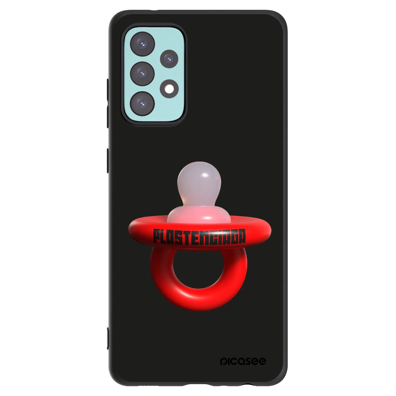 Picasee silikonowe czarne etui na Samsung Galaxy A72 A725F - Le Dudel