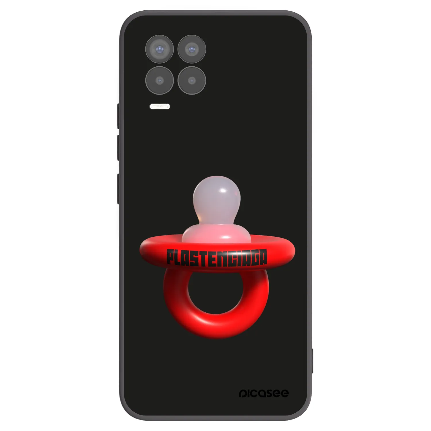 Picasee silikonowe czarne etui na Realme 8 4G - Le Dudel
