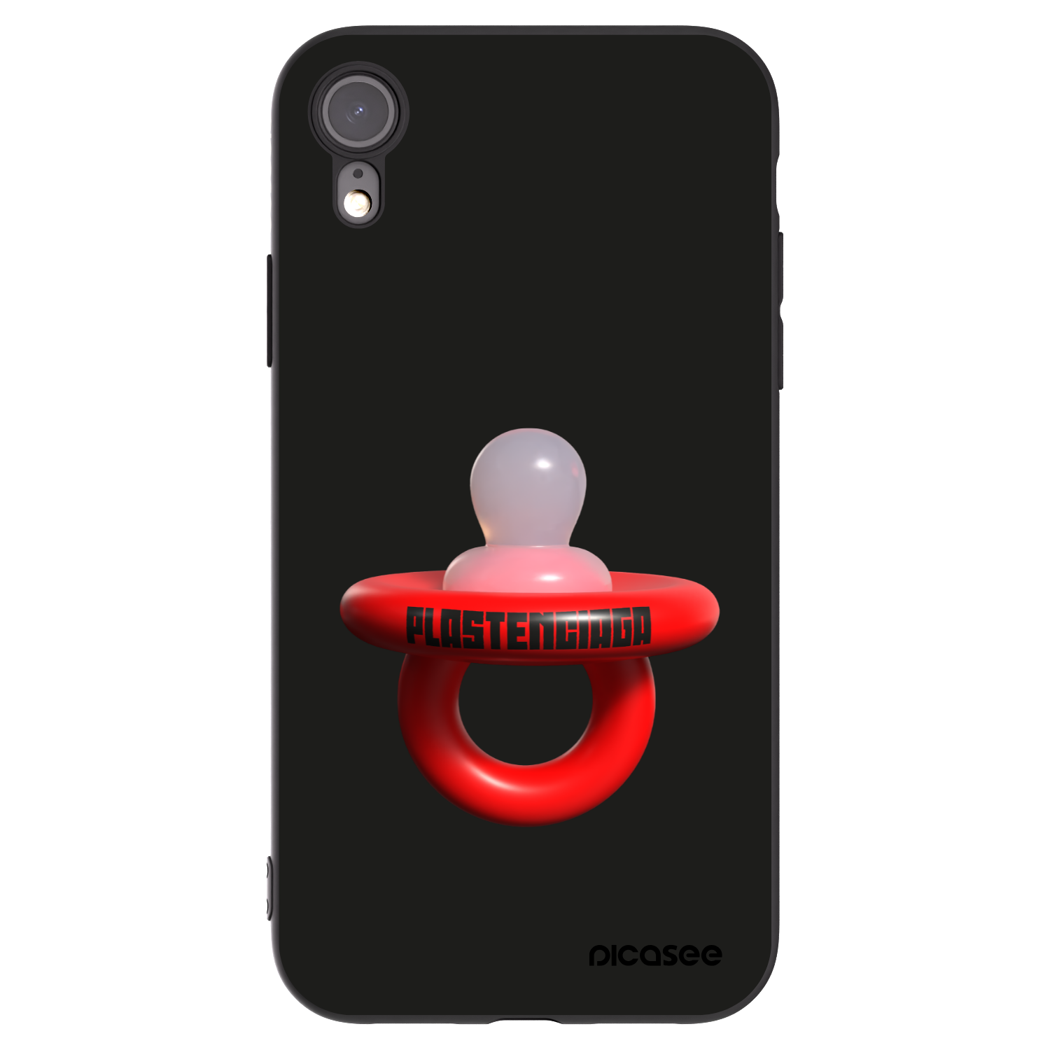 Picasee silikonowe czarne etui na Apple iPhone XR - Le Dudel