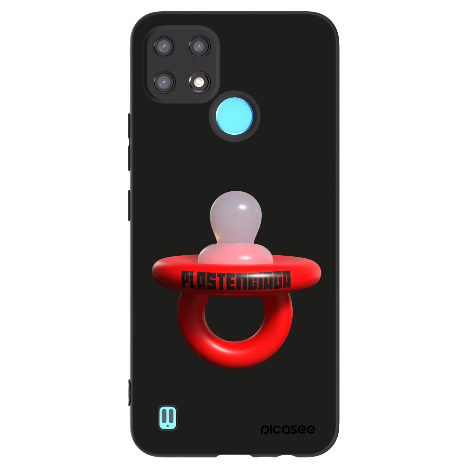 Picasee silikonowe czarne etui na Realme C21 - Le Dudel