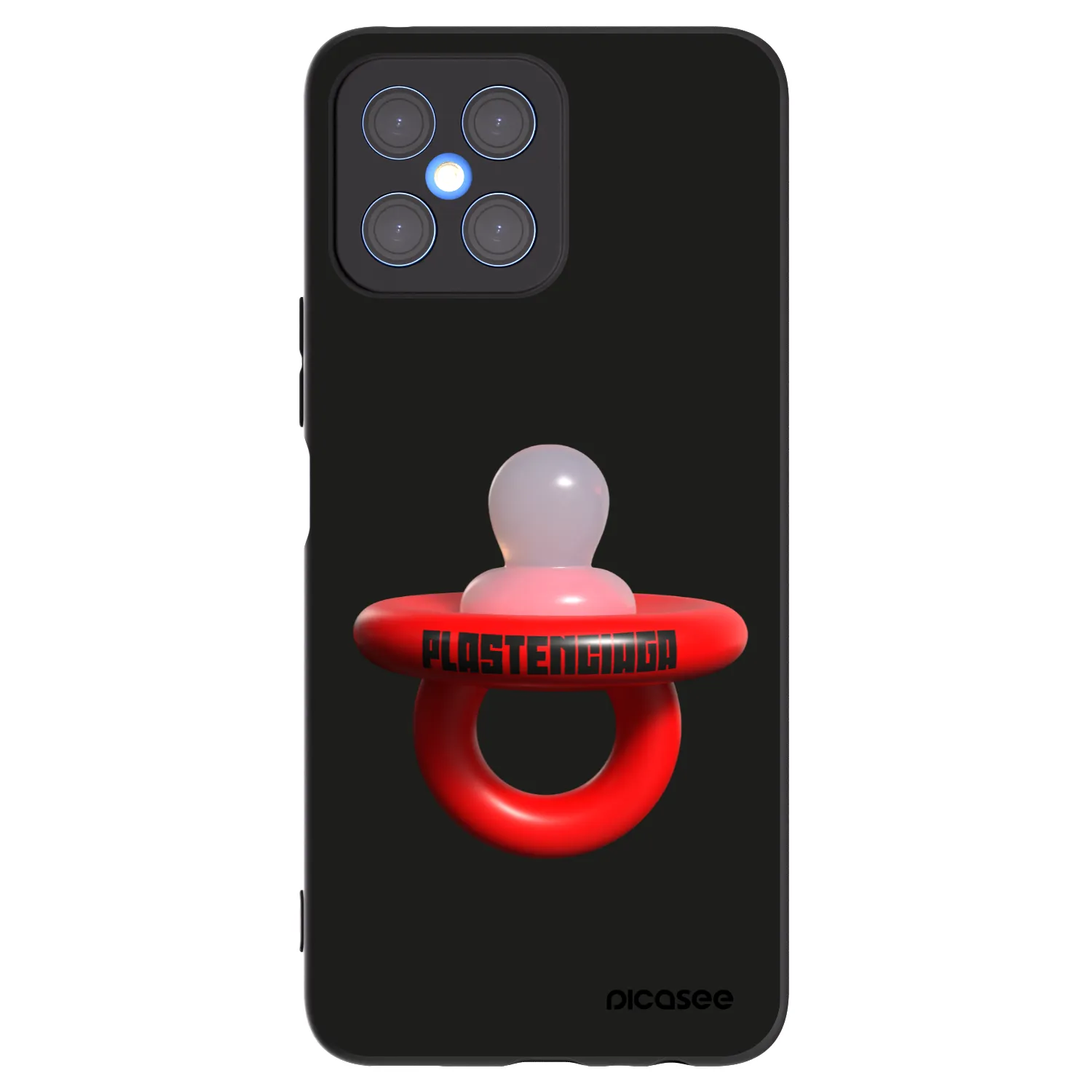 Picasee silikonowe czarne etui na Honor X8 4G - Le Dudel