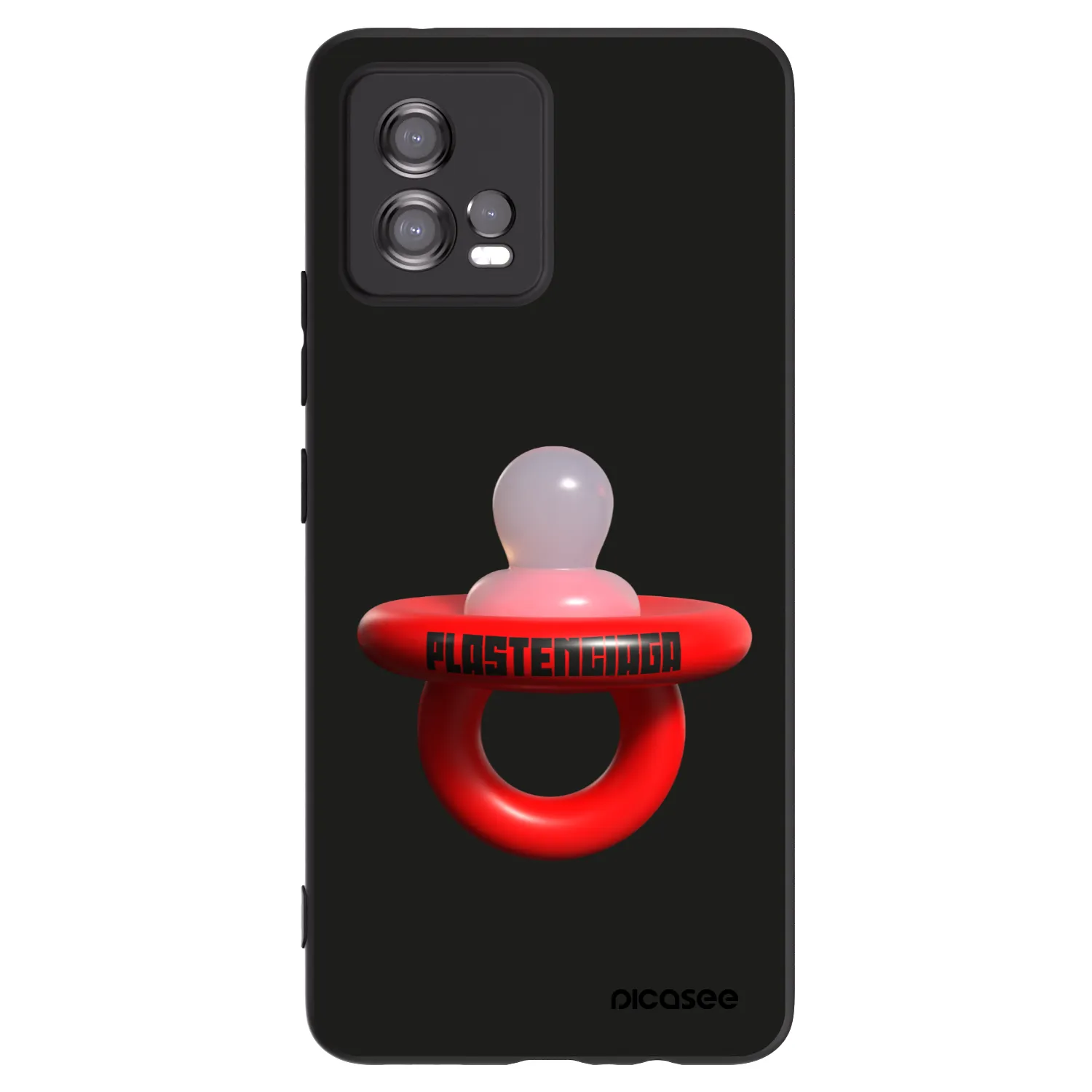 Picasee silikonowe czarne etui na Motorola Moto G72 - Le Dudel