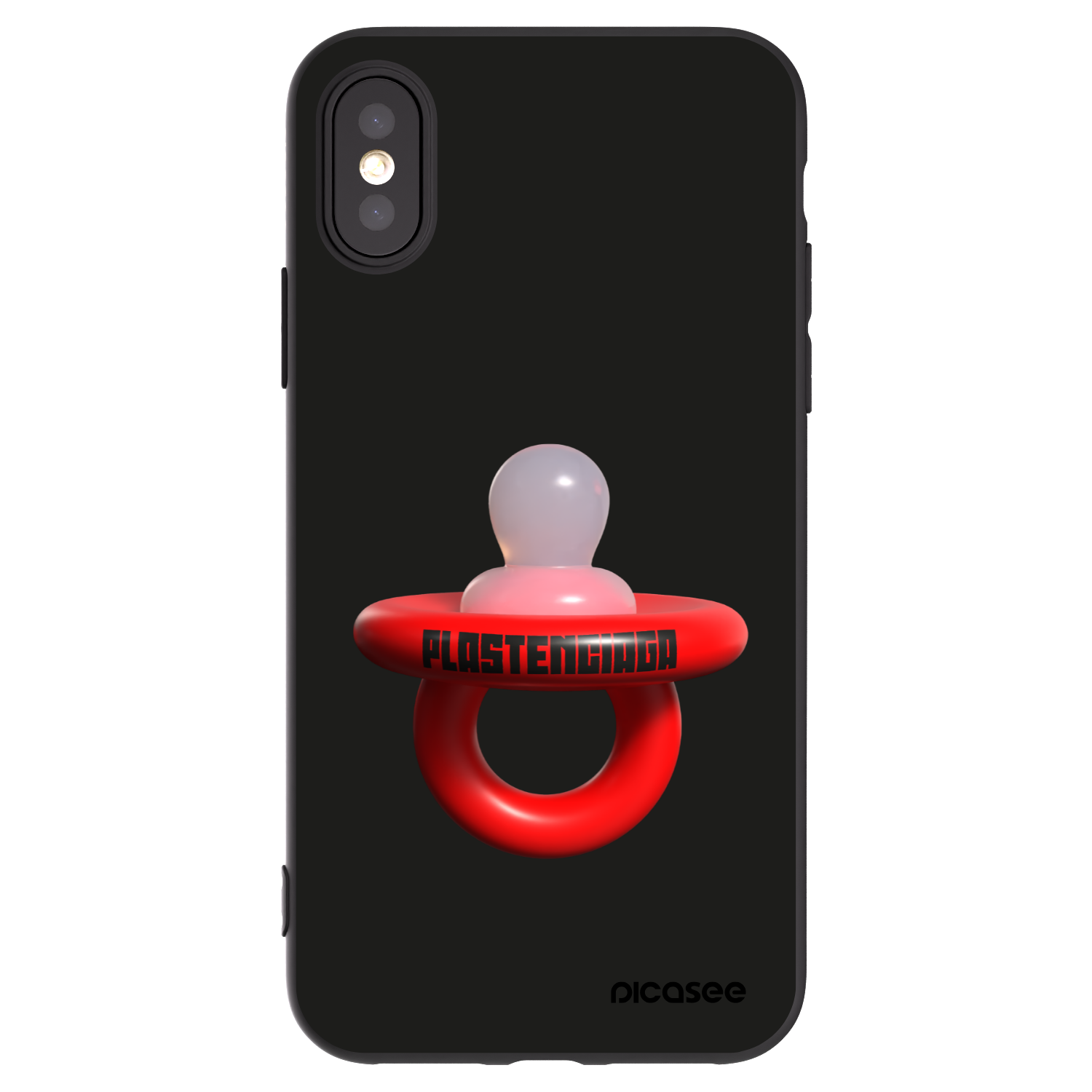 Picasee silikonowe czarne etui na Apple iPhone X/XS - Le Dudel