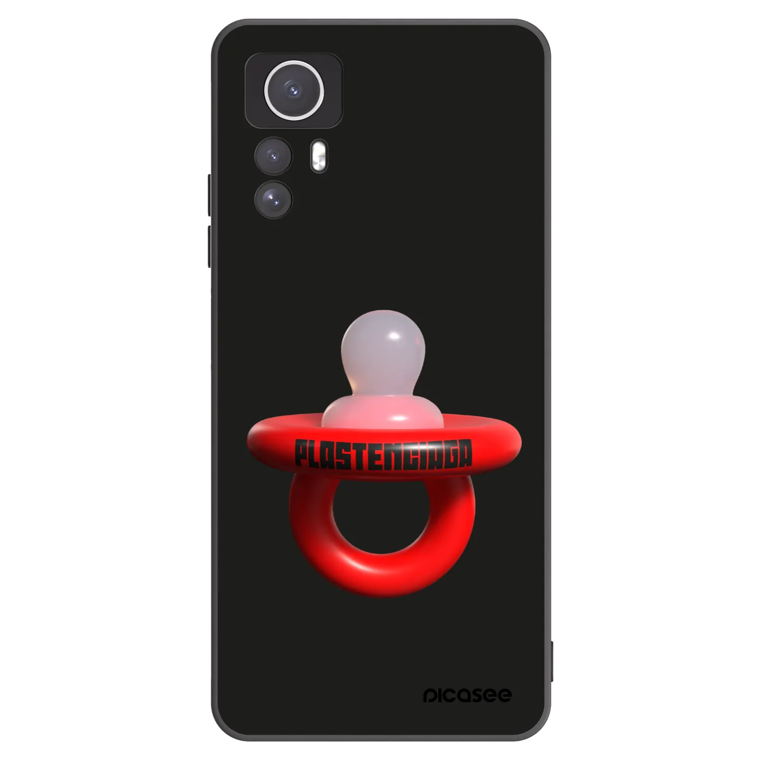 Picasee silikonowe czarne etui na Xiaomi Redmi Note 12S - Le Dudel