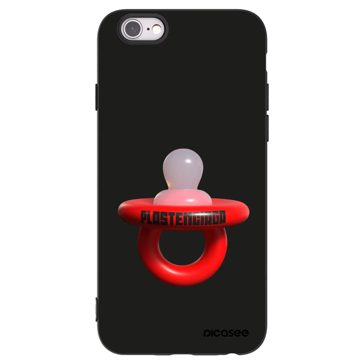 Picasee silikonowe czarne etui na Apple iPhone 6/6S - Le Dudel