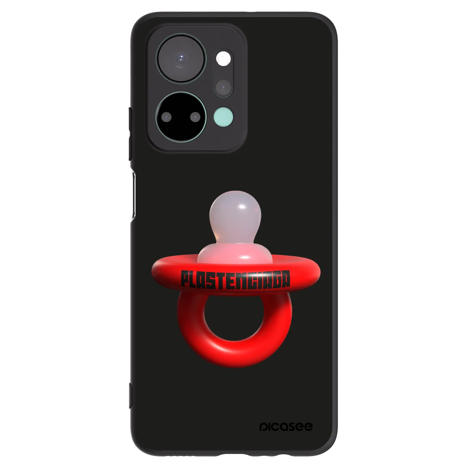 Picasee silikonowe czarne etui na Honor X7a - Le Dudel