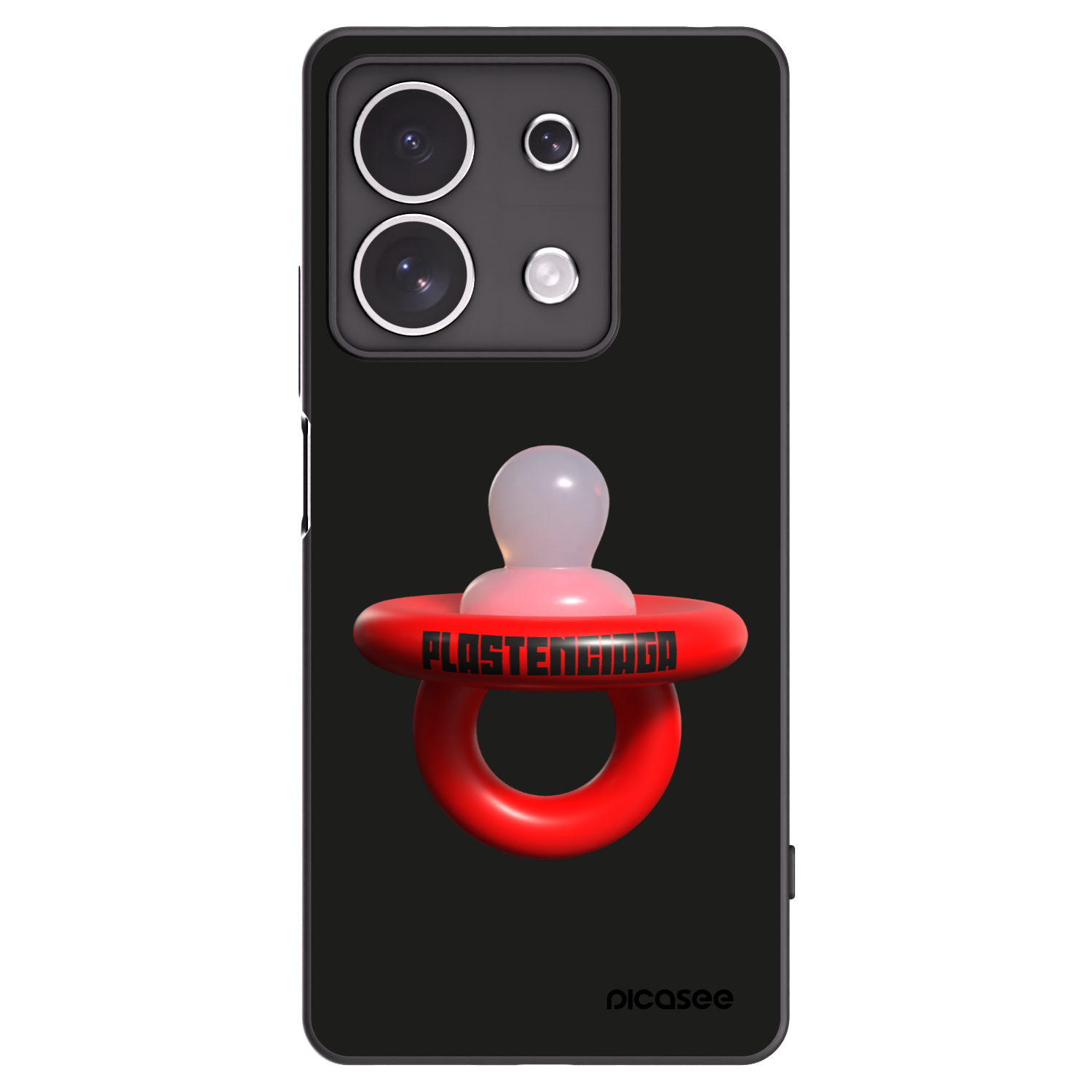Picasee silikonowe czarne etui na Xiaomi Redmi Note 13 4G - Le Dudel