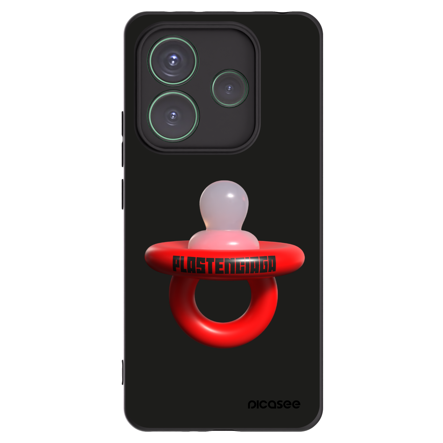 Picasee silikonowe czarne etui na Xiaomi Redmi Note 14 5G - Le Dudel