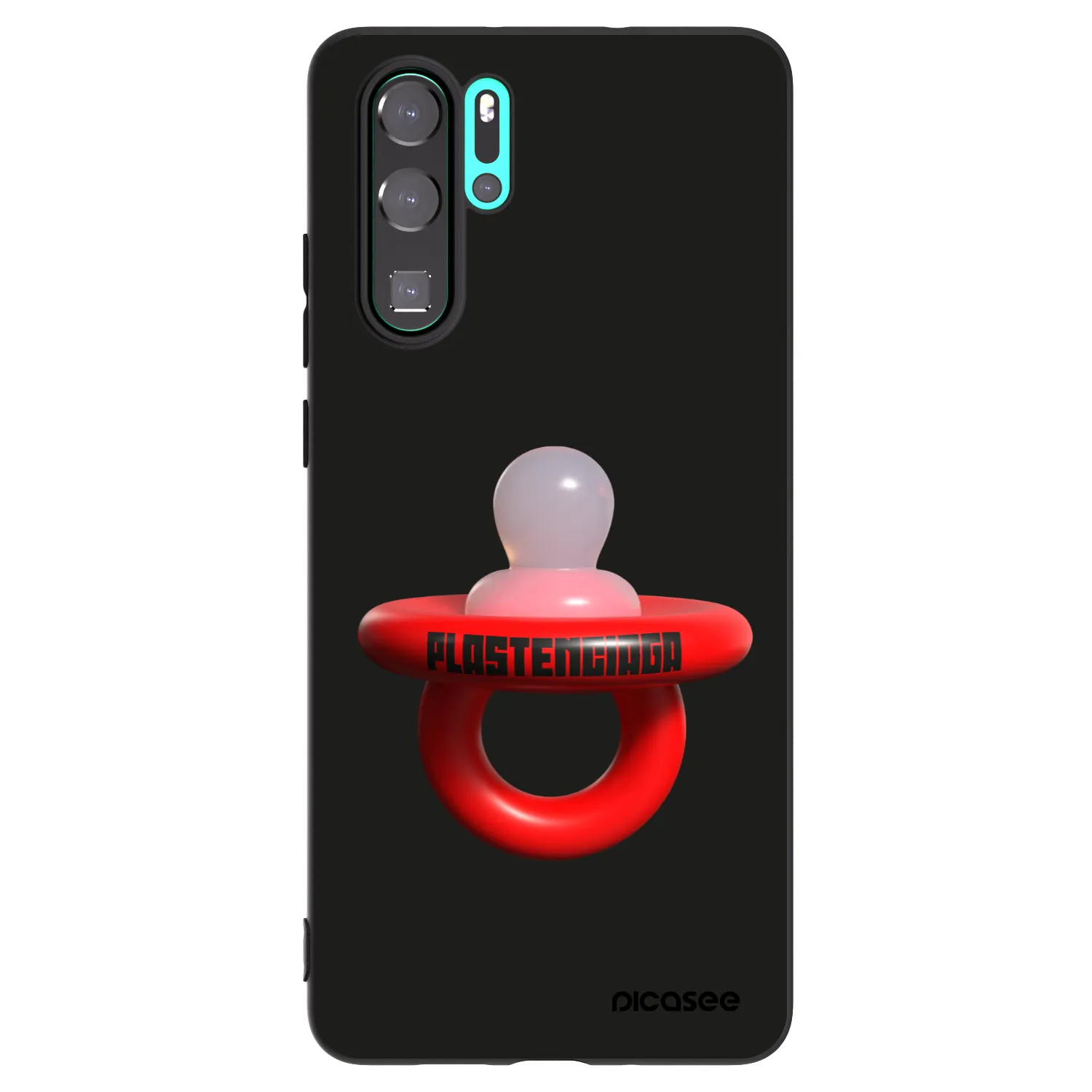 Picasee silikonowe czarne etui na Huawei P30 Pro - Le Dudel