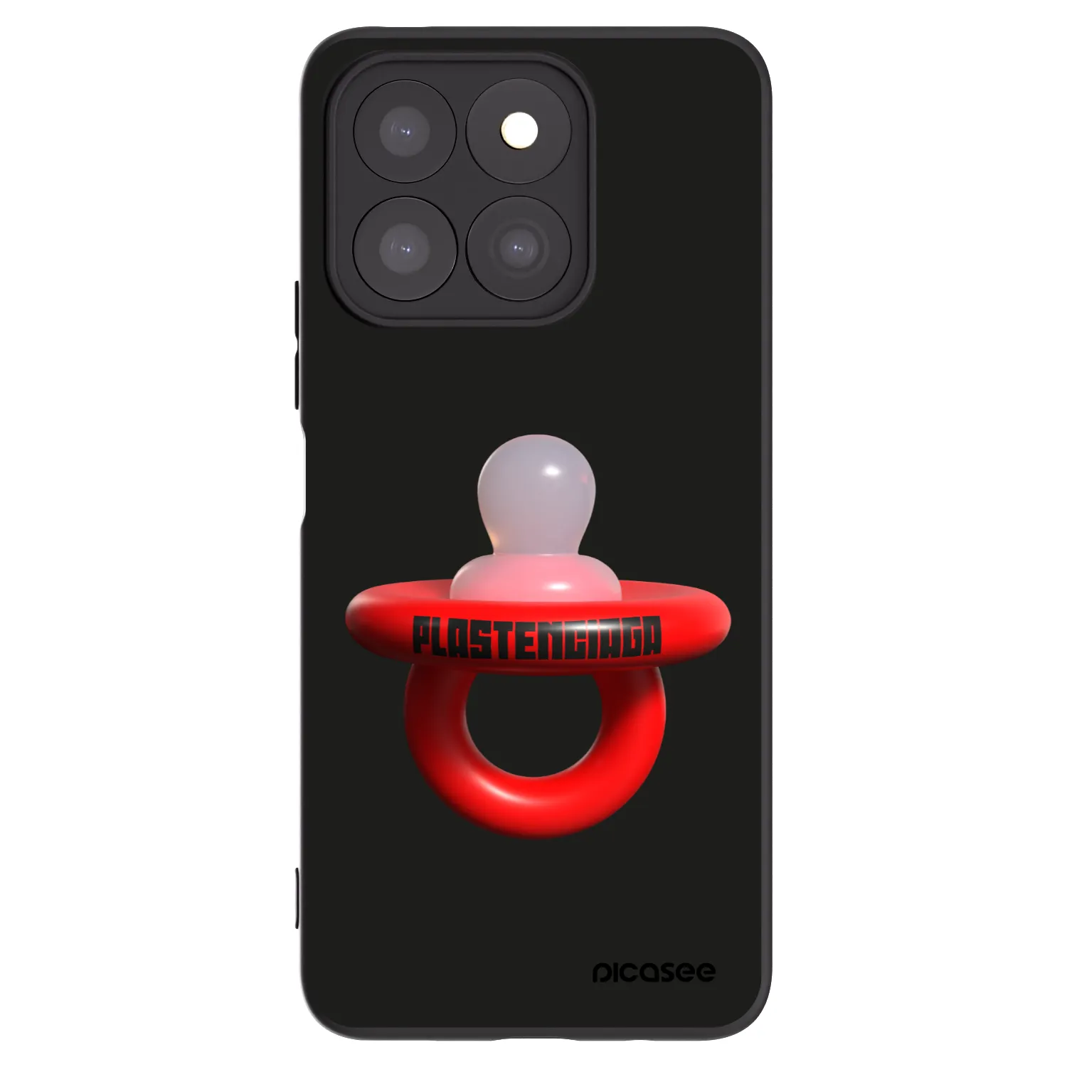 Picasee silikonowe czarne etui na Honor X8c - Le Dudel