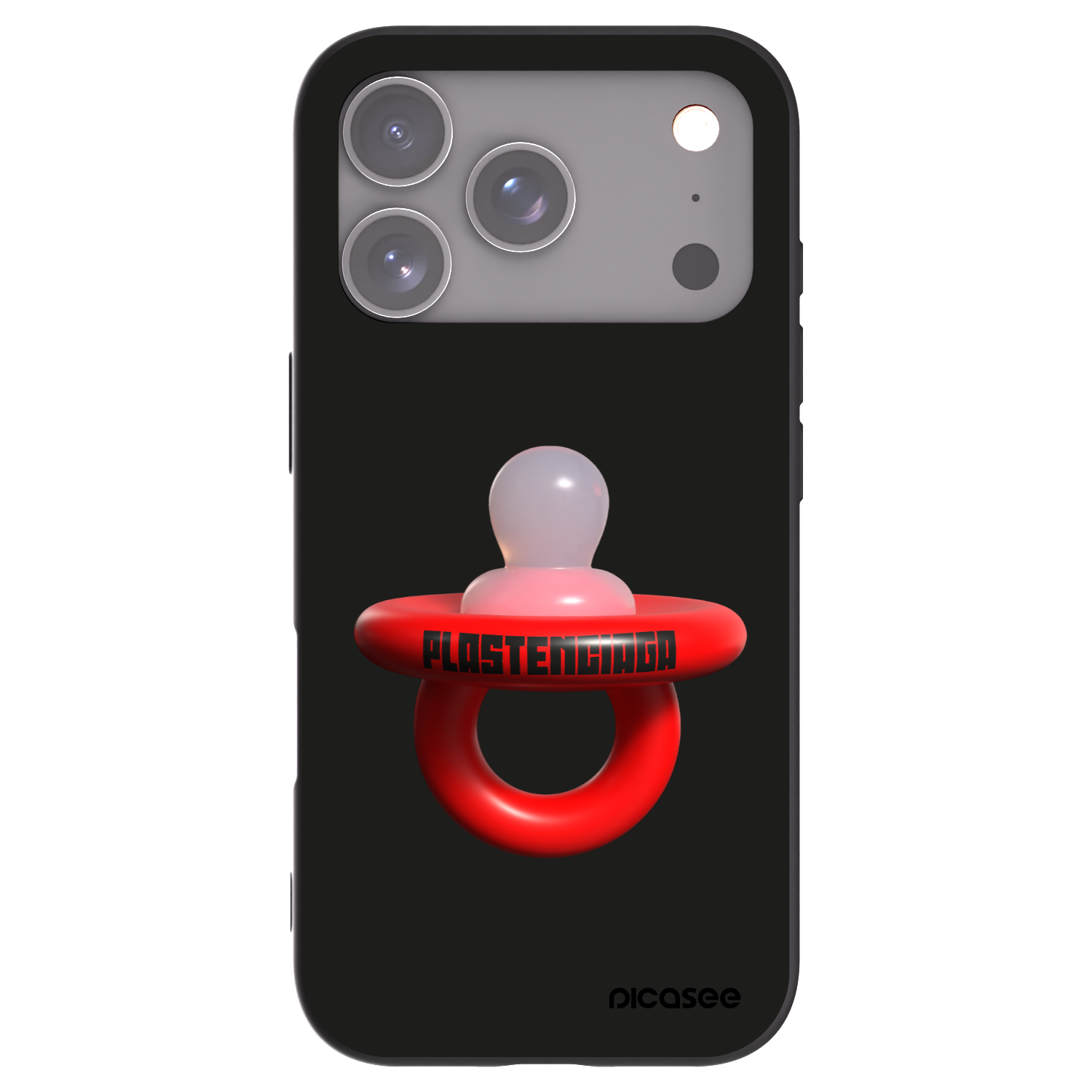 Picasee silikonowe czarne etui na Apple iPhone 17 Pro - Le Dudel