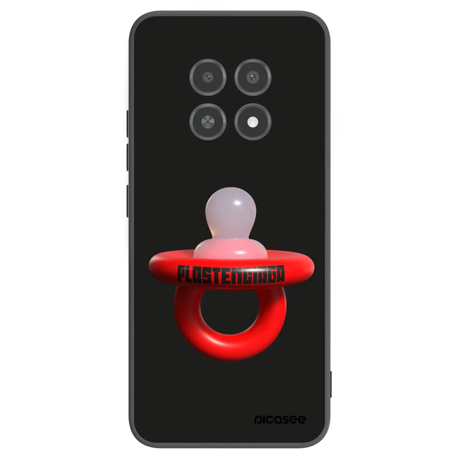 Picasee silikonowe czarne etui na Realme 12X - Le Dudel