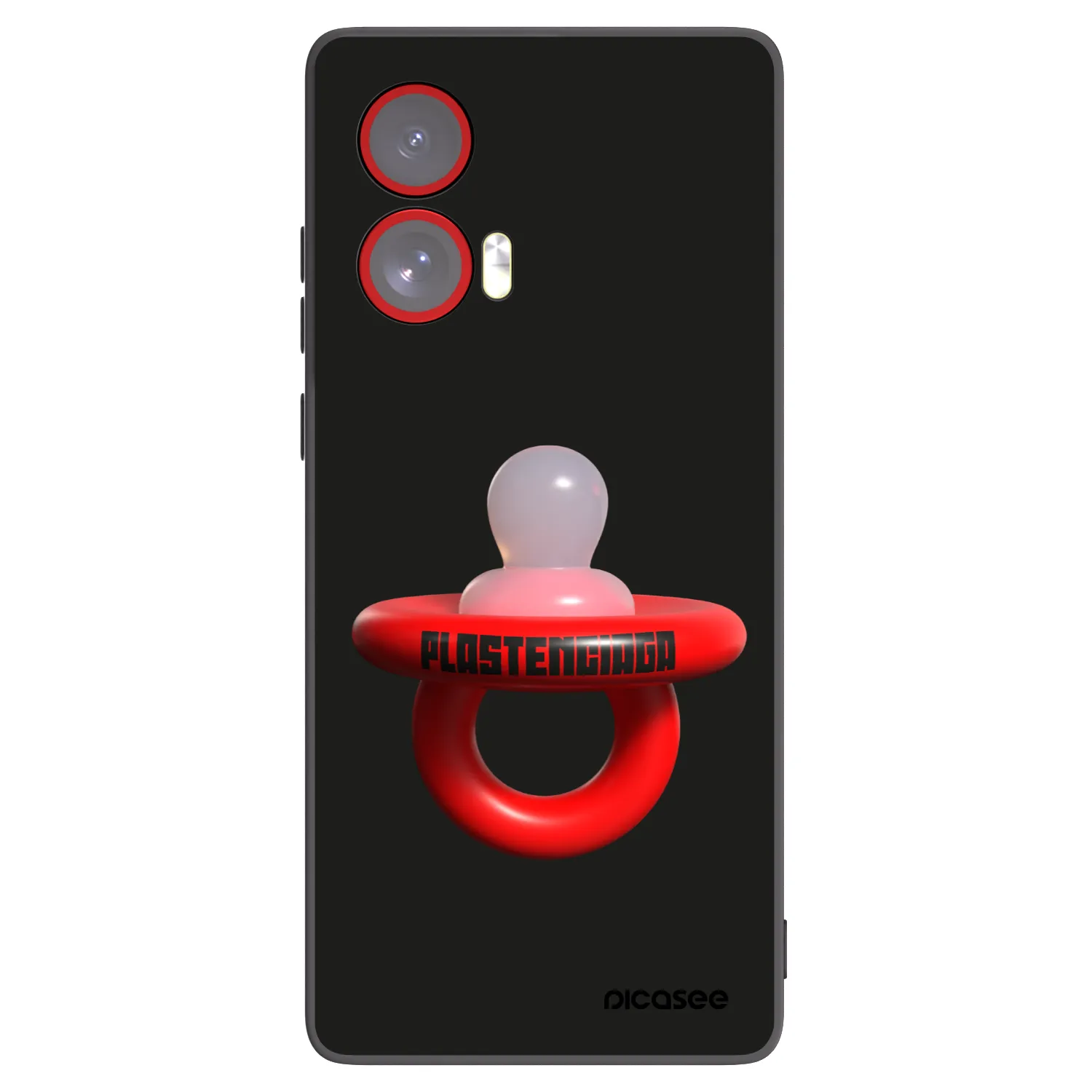 Picasee silikonowe czarne etui na Motorola Edge 50 Fusion - Le Dudel