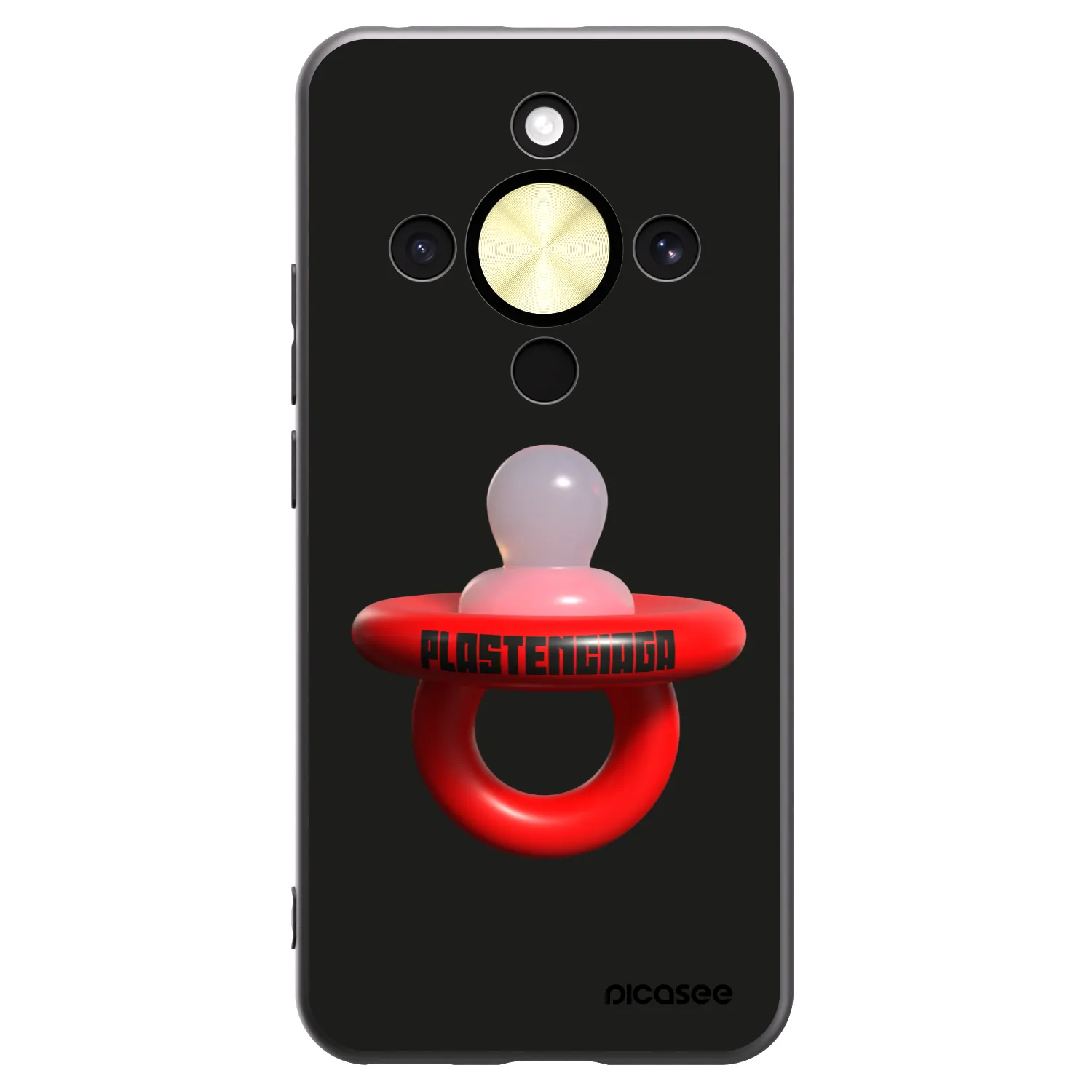 Picasee silikonowe czarne etui na Honor Magic8 Lite 5G - Le Dudel