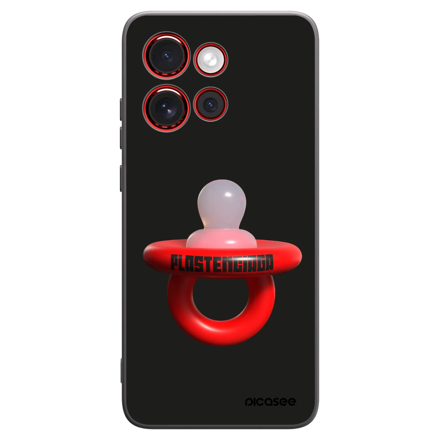 Picasee silikonowe czarne etui na Motorola Edge 60 Neo 5G - Le Dudel