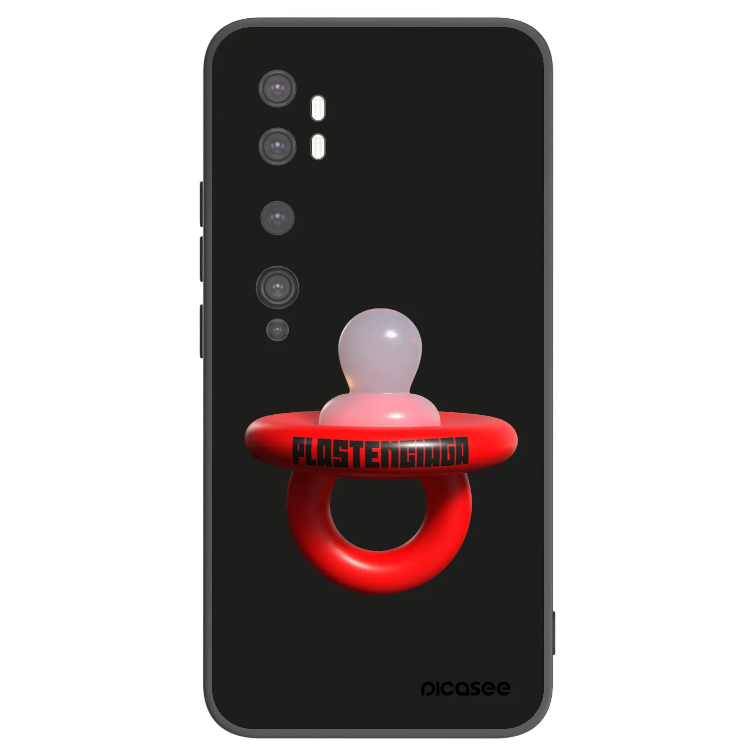 Picasee silikonowe czarne etui na Xiaomi Mi Note 10 (Pro) - Le Dudel