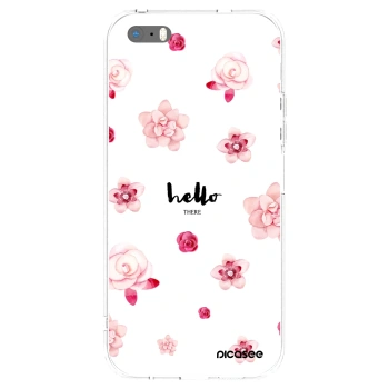 Picasee silikonowe przeźroczyste etui na Apple iPhone 5/5S/SE - Hello there