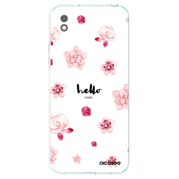 Picasee silikonowe czarne etui na Xiaomi Redmi 9A - Hello there