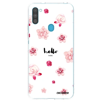Picasee silikonowe przeźroczyste etui na Samsung Galaxy M11 - Hello there
