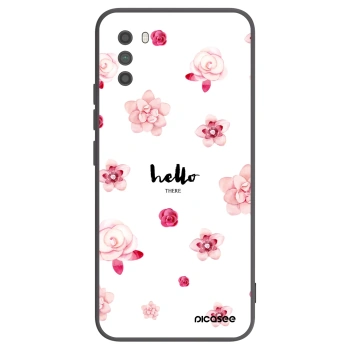 Picasee silikonowe czarne etui na Xiaomi Poco M3 - Hello there
