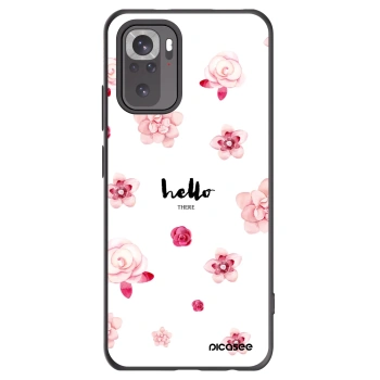 Picasee silikonowe czarne etui na Xiaomi Redmi Note 10S - Hello there