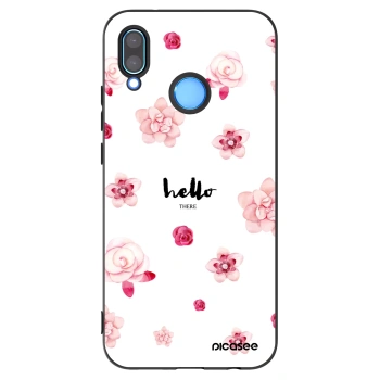 Picasee silikonowe czarne etui na Huawei P20 Lite - Hello there