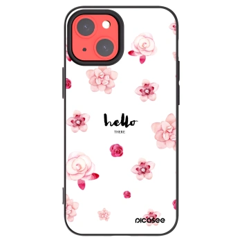 Picasee silikonowe czarne etui na Apple iPhone 13 mini - Hello there