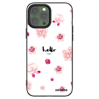 Picasee silikonowe czarne etui na Apple iPhone 13 Pro Max - Hello there