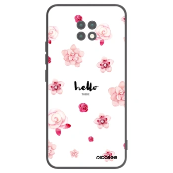 Picasee silikonowe czarne etui na Xiaomi Redmi Note 9T - Hello there