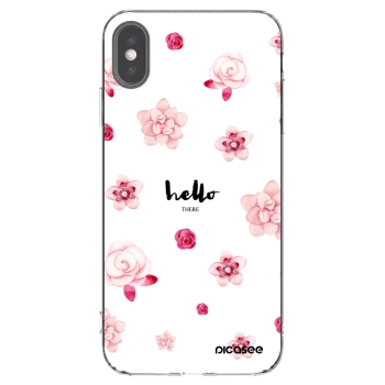Picasee silikonowe przeźroczyste etui na Apple iPhone XS Max - Hello there
