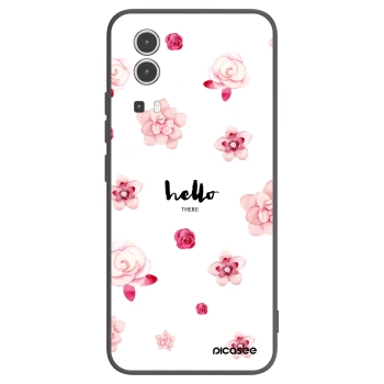 Picasee silikonowe czarne etui na Vivo Y72 5G - Hello there