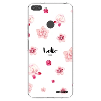 Picasee silikonowe przeźroczyste etui na Huawei P Smart - Hello there