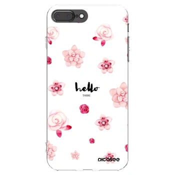 Picasee silikonowe przeźroczyste etui na Apple iPhone 8 Plus - Hello there