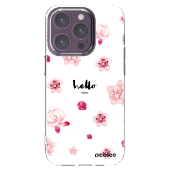 Picasee silikonowe przeźroczyste etui na Apple iPhone 14 Pro - Hello there