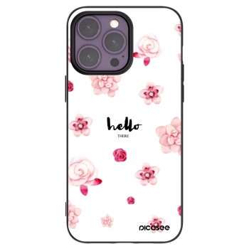 Picasee silikonowe czarne etui na Apple iPhone 14 Pro Max - Hello there